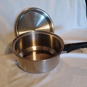 Stainless Steel Saucepan with Lid 5 Ply  Stainless Steel Lustre Craft